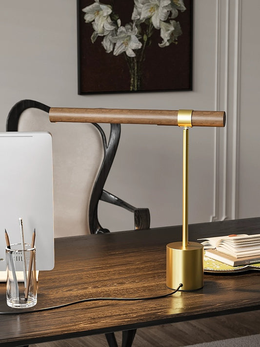 Brass Walnut Lamp