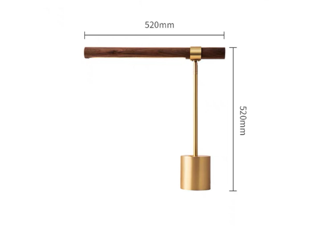 Brass Walnut Lamp