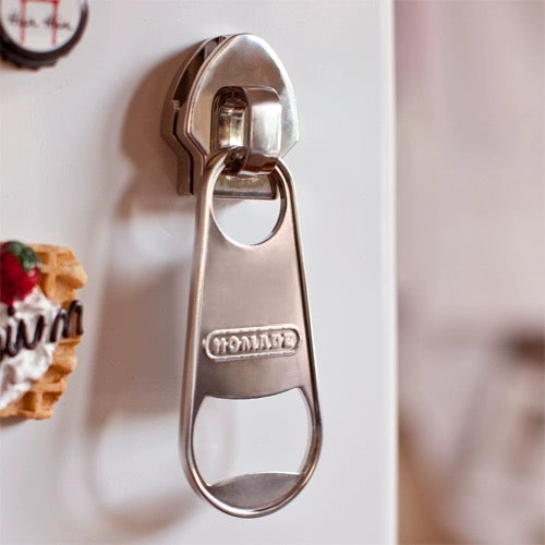 Zipper Shaped Fridge Magnet Bottle Opener