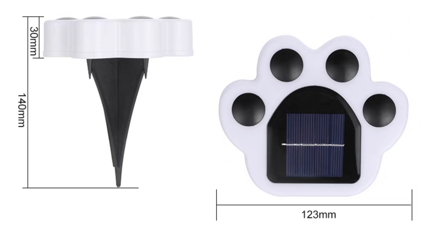 Solar Powered "Paw" Outdoor Decorating Light